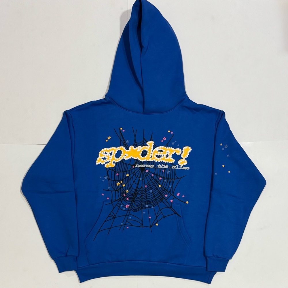 Blue Spider Hoodie Size Medium